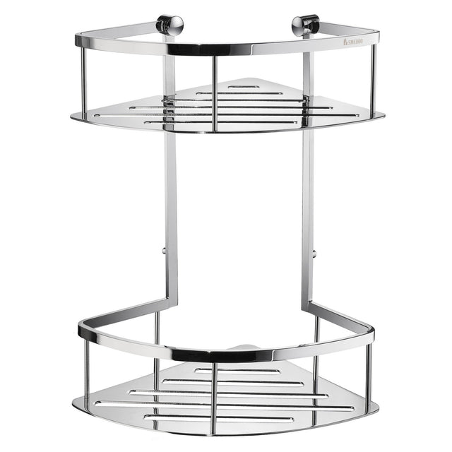 DK3032 Smedbo Sideline Chrome Corner Double Shower Basket