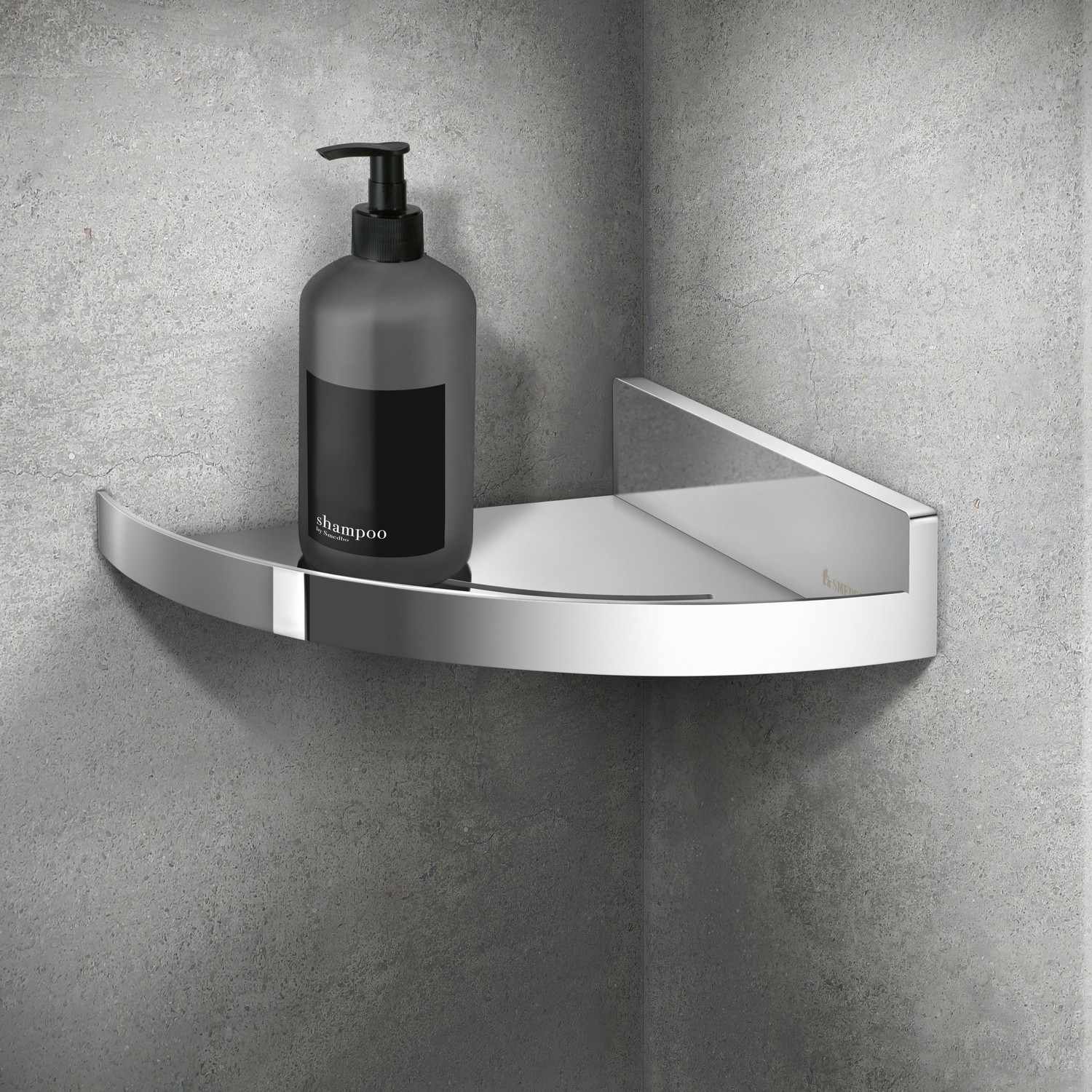 DK5011 Smedbo Sideline Chrome Corner Shower Shelf Lifestyle