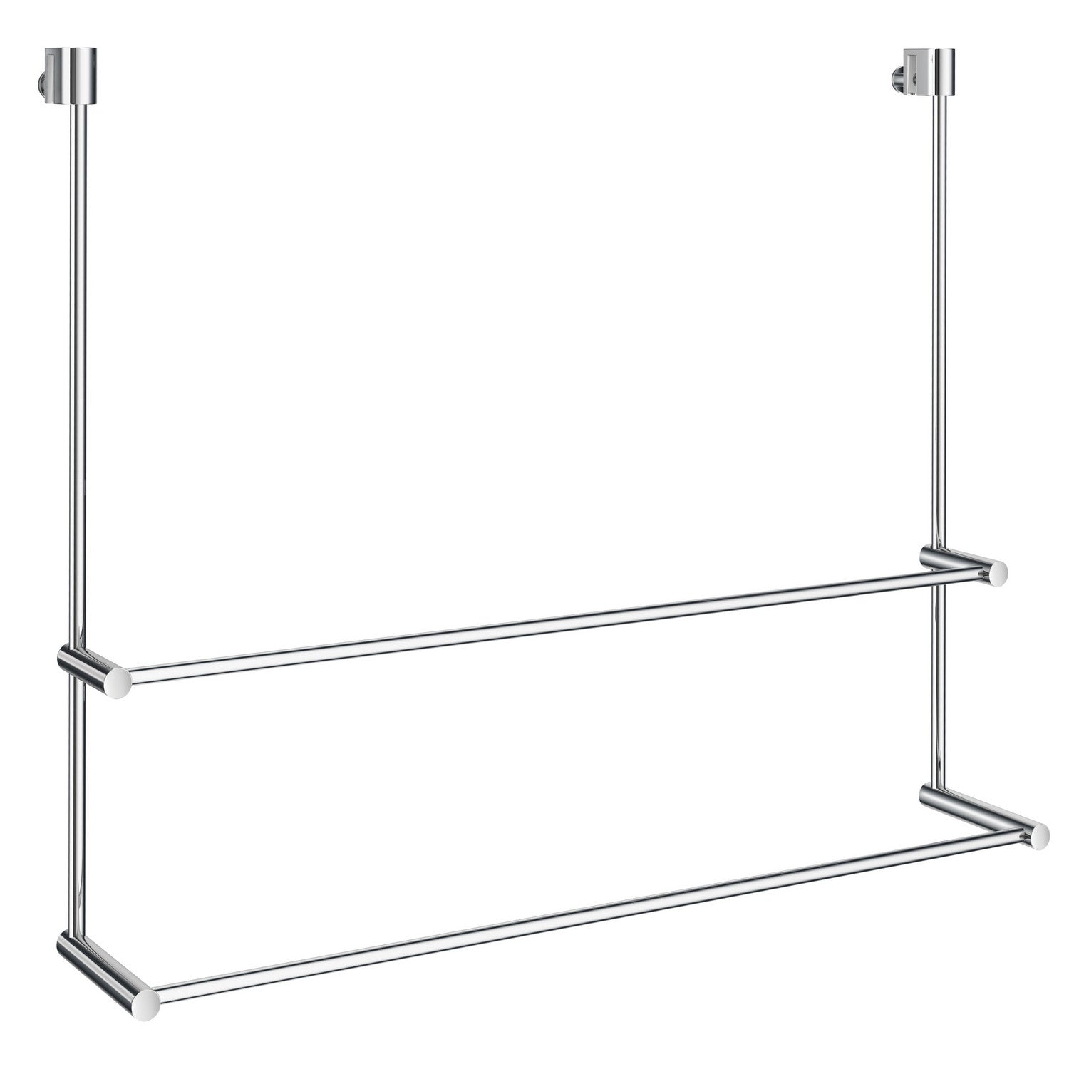 DK3102 Smedbo Sideline Chrome Double Towel Rail for Glass Shower Panel