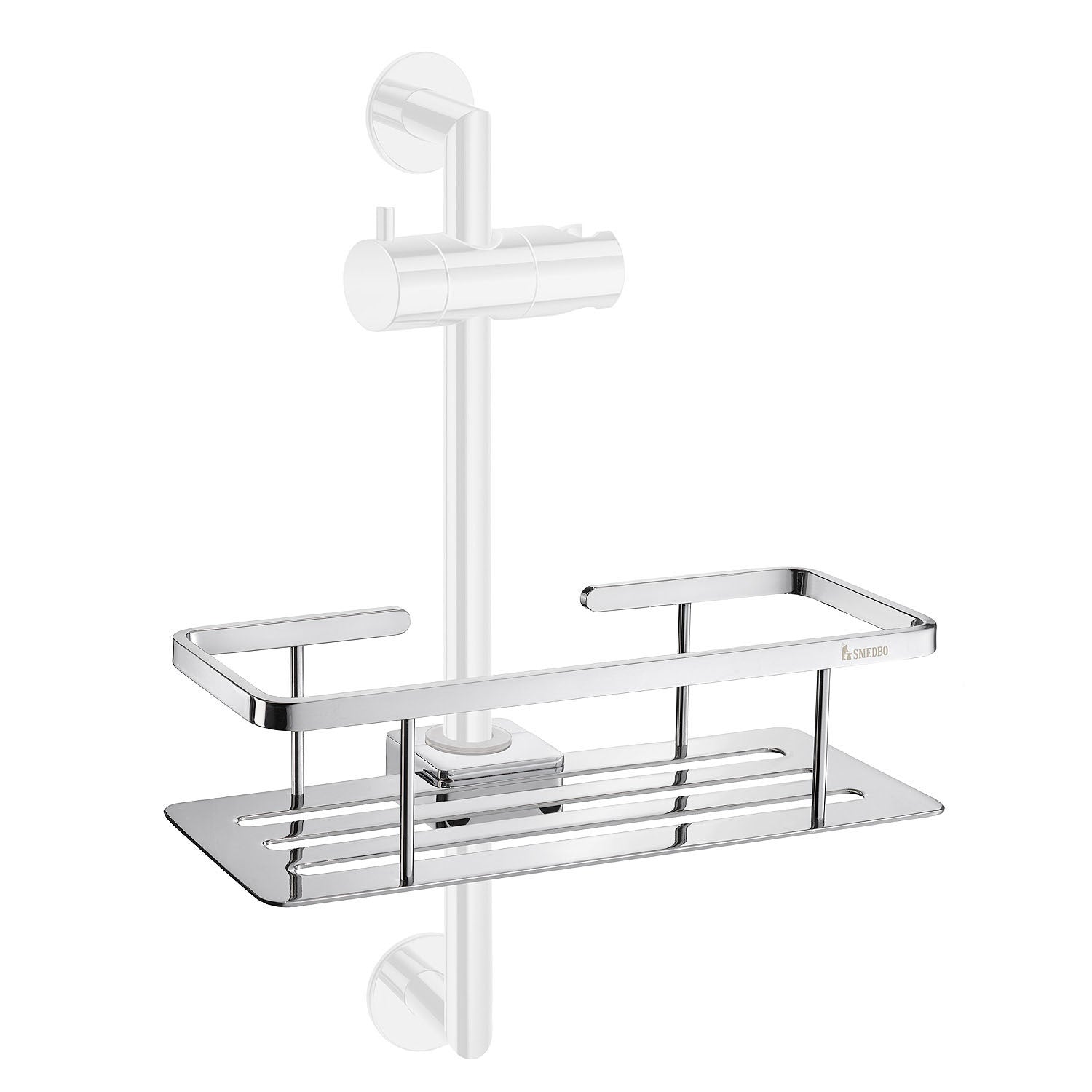 DK3006 Smedbo Sideline Chrome Shower Riser Rail Basket Cut Out