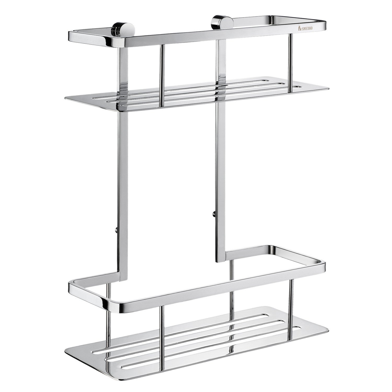 DK3012 Smedbo Sideline Chrome Wall Mounted Double Shower Basket
