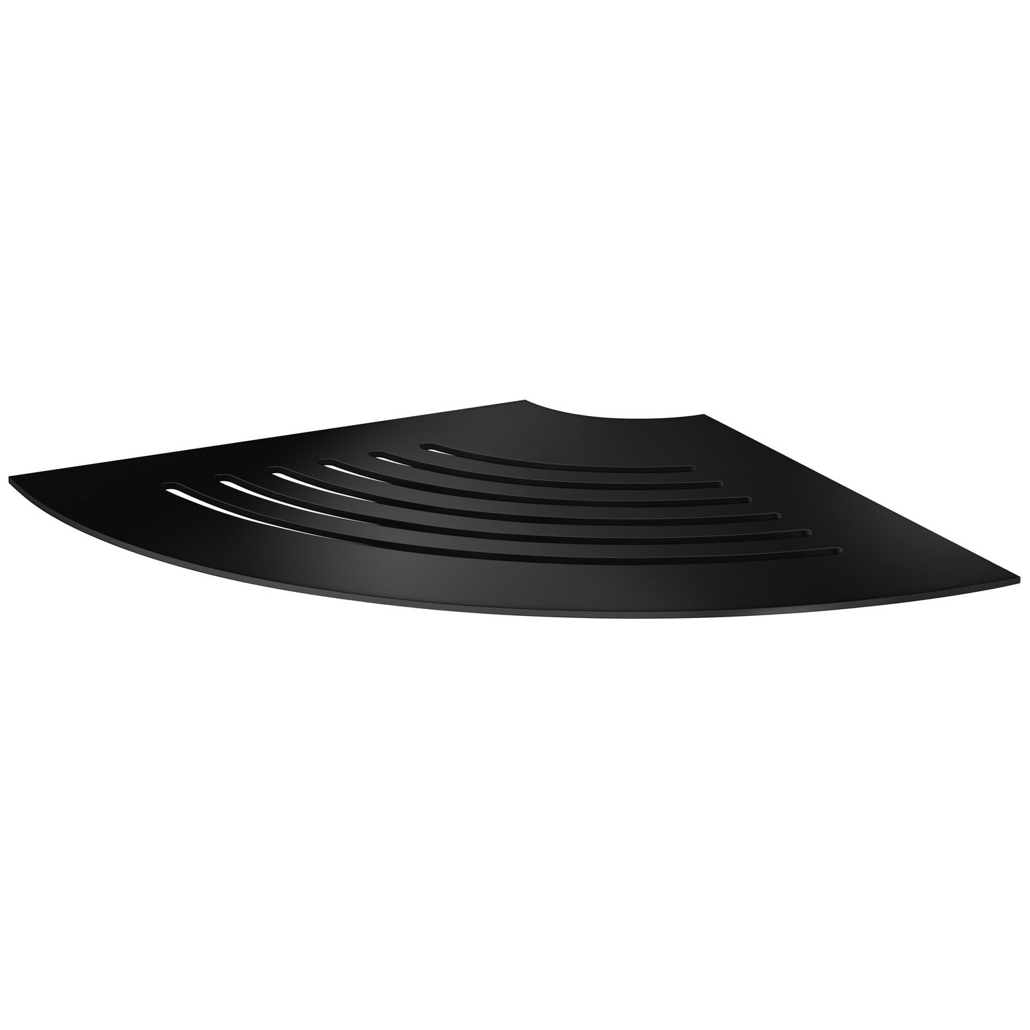 DB3064 Smedbo Sideline Grout Line Black Corner Shelf with Lines