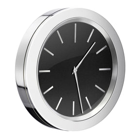 YK380 Smedbo Time Self Adhesive Black Bathroom Clock