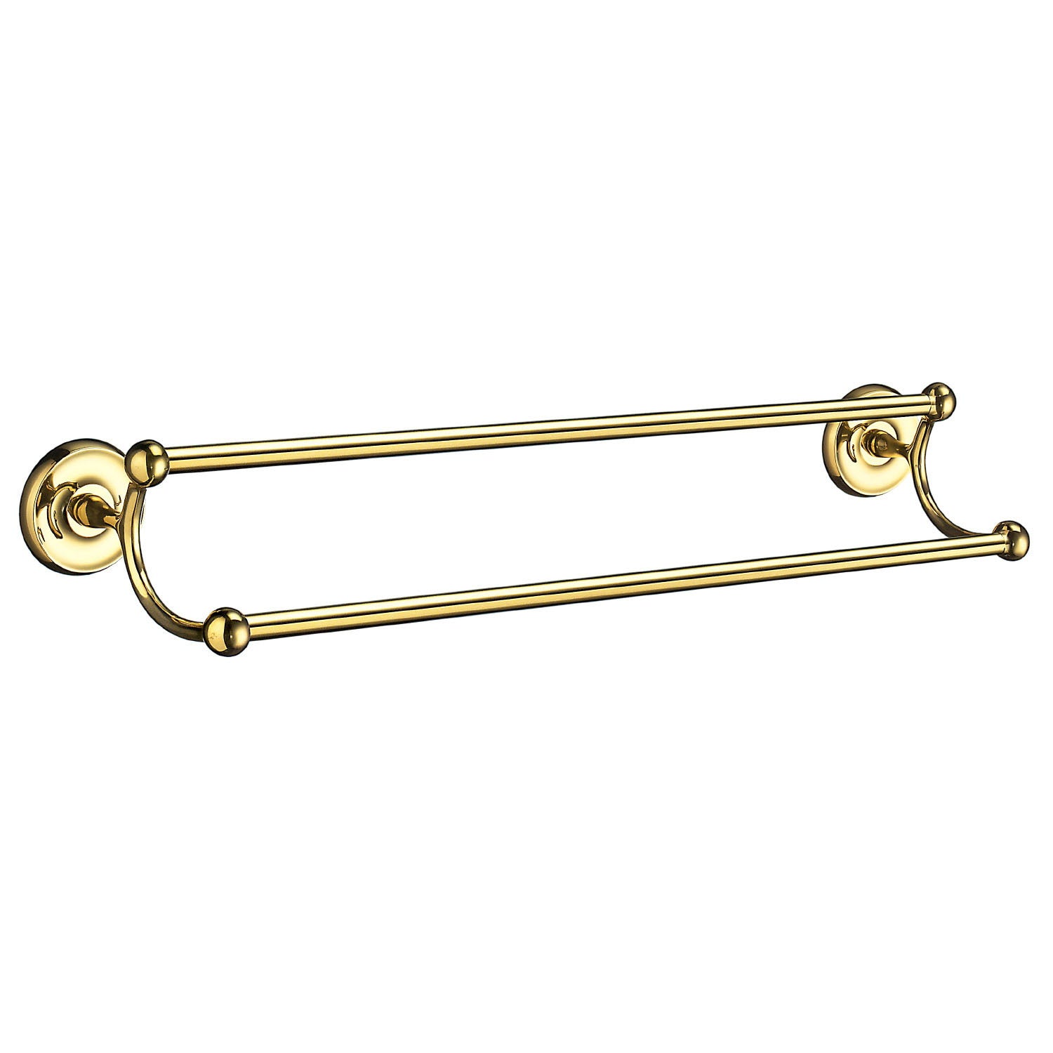 V2364 Smedbo Villa Polished Brass Double Towel Rail