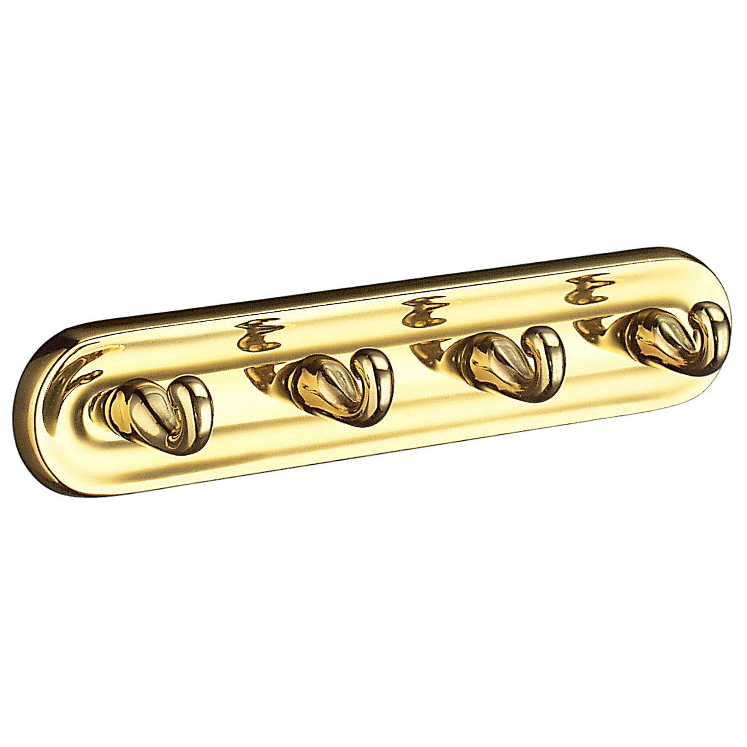 V259 Smedbo Villa Polished Brass Quadruple Towel Hook