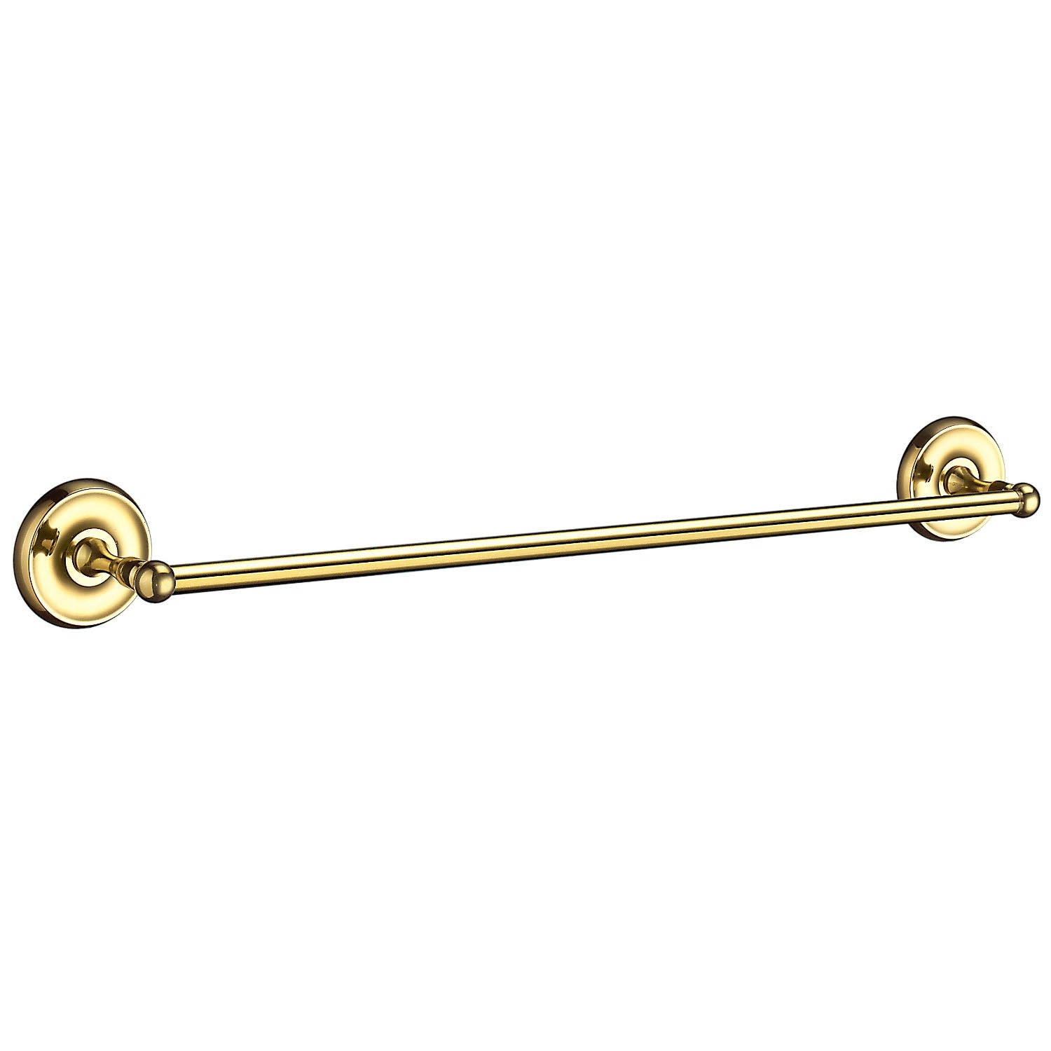V2464 Smedbo Villa Polished Brass Single Towel Rail