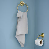 V244 Smedbo Villa Polished Brass Towel Ring Lifestyle