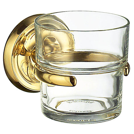 V243 Smedbo Villa Polished Brass Tumbler Holder