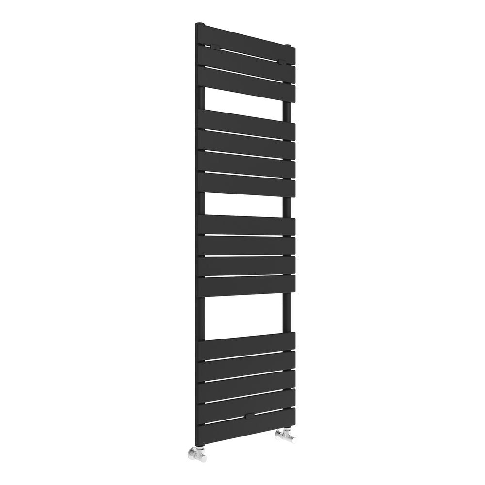 The Ajax Dovedale 1500 x 500mm Square Ladder Towel Warmer in Black