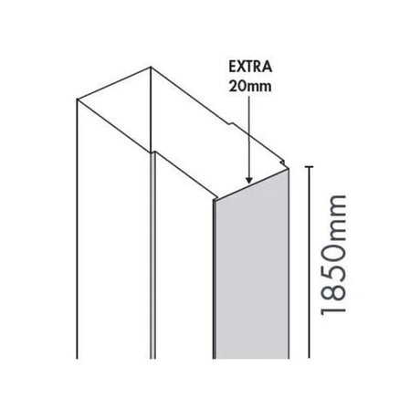 Merlyn Ionic Source Extension Profile 20mm - A1214C0