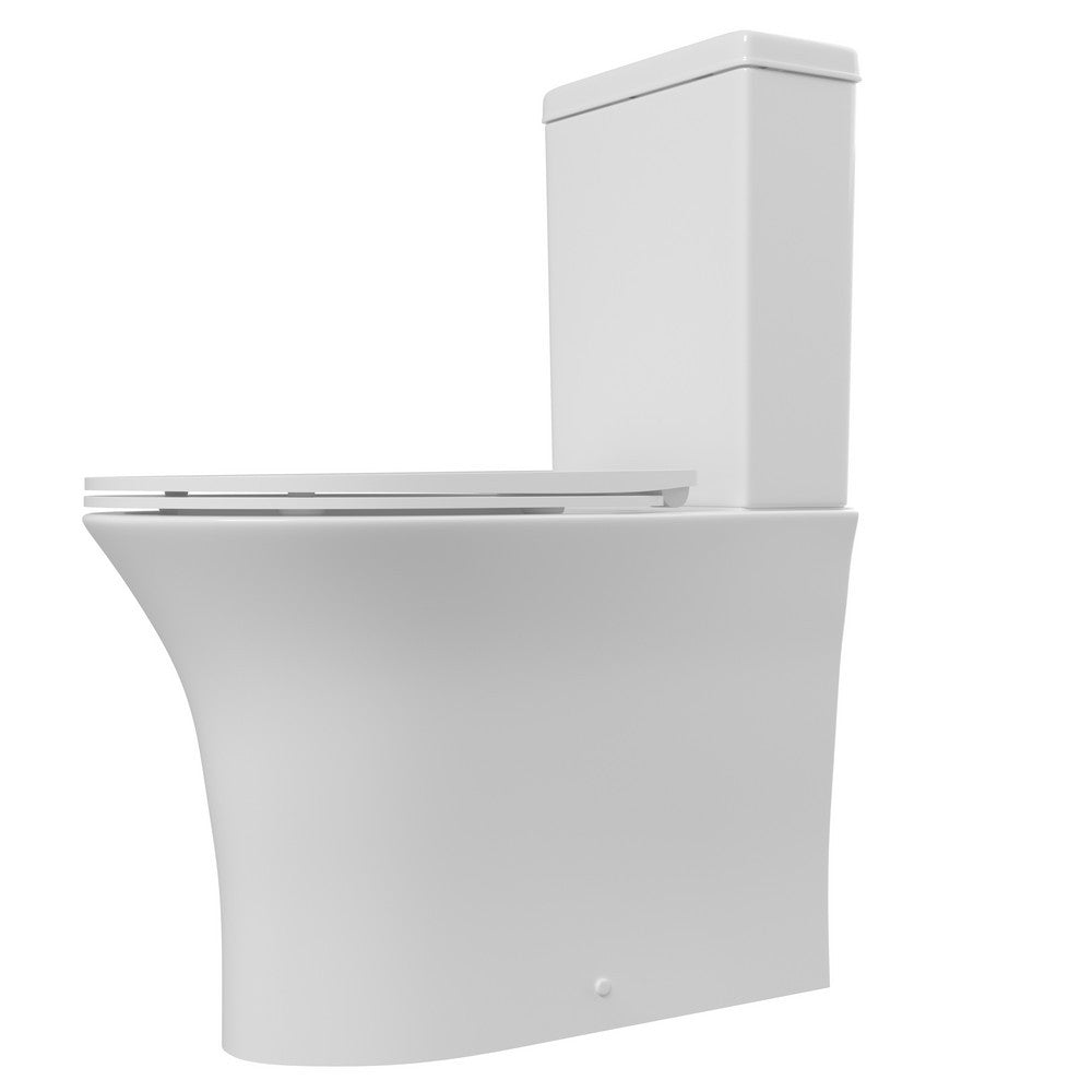 Ajax Donnington Rimless Close Coupled WC and Seat side