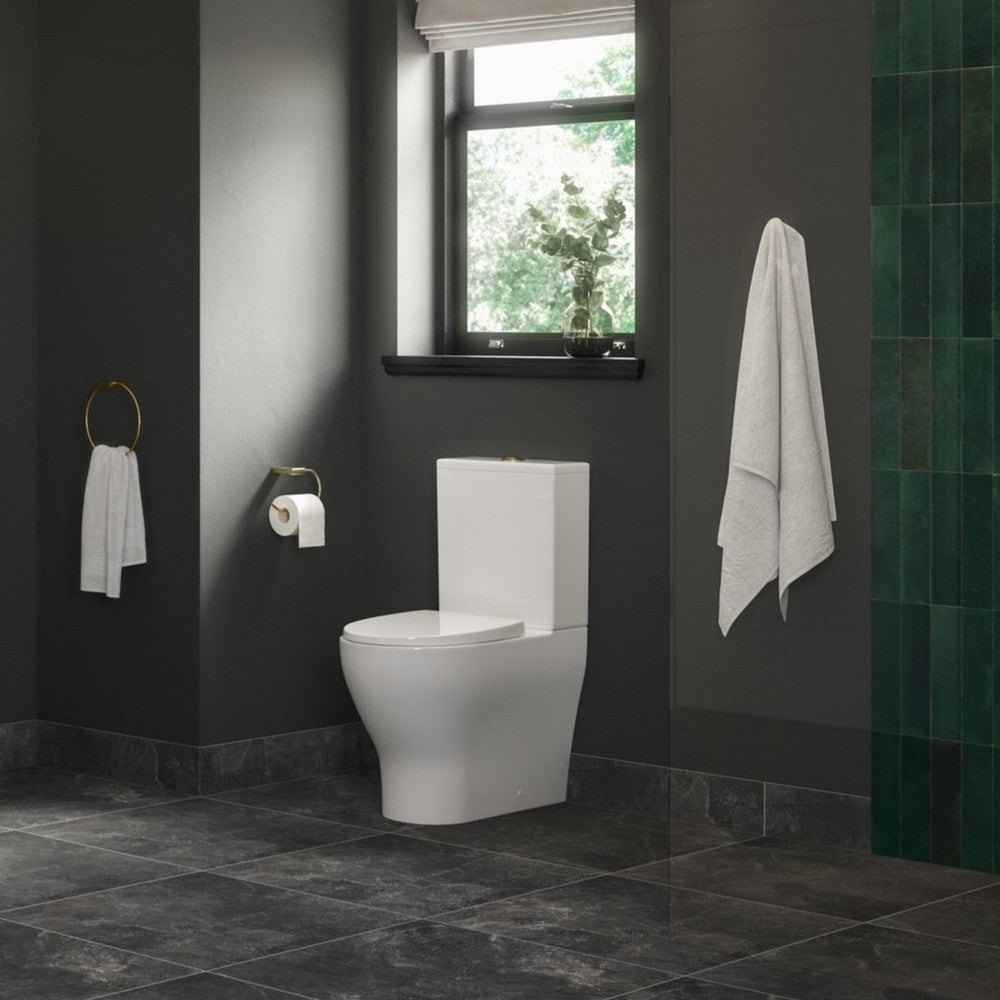 Ajax Maltby Rimless Short Projection Close Coupled WC with Seat lifestyle