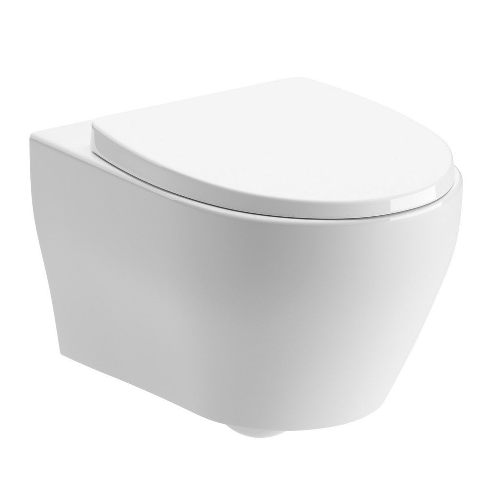 Ajax Maltby Rimless Wall Hung WC with Soft Close Seat