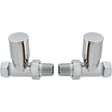 Ajax Patterned Straight Radiator Valves in Chrome