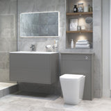 Ajax Weelsby Rimless Comfort Height Back to Wall WC with Seat meida