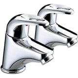Bristan Java Basin Taps Pair Chrome