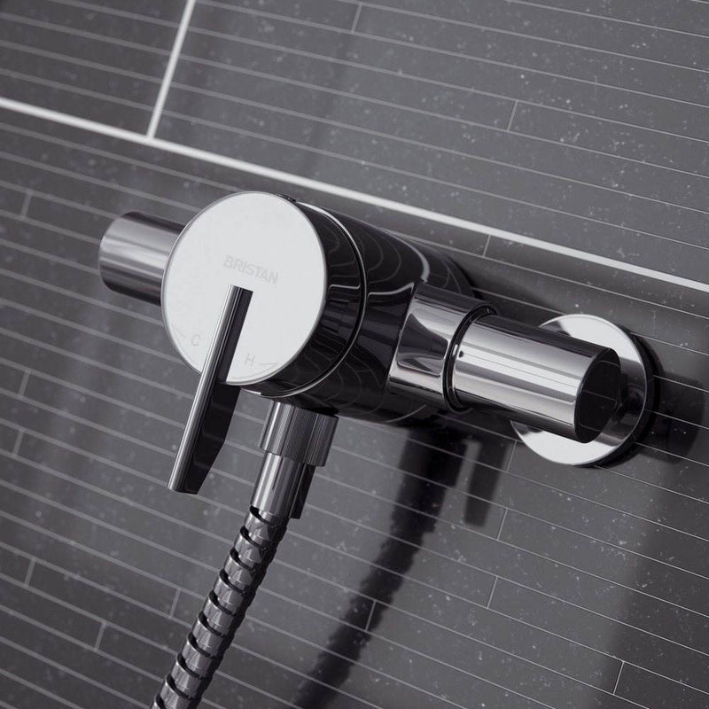 Bristan Sonique Thermostatic Exposed Mini Valve with Adjustable Riser Kit Valve