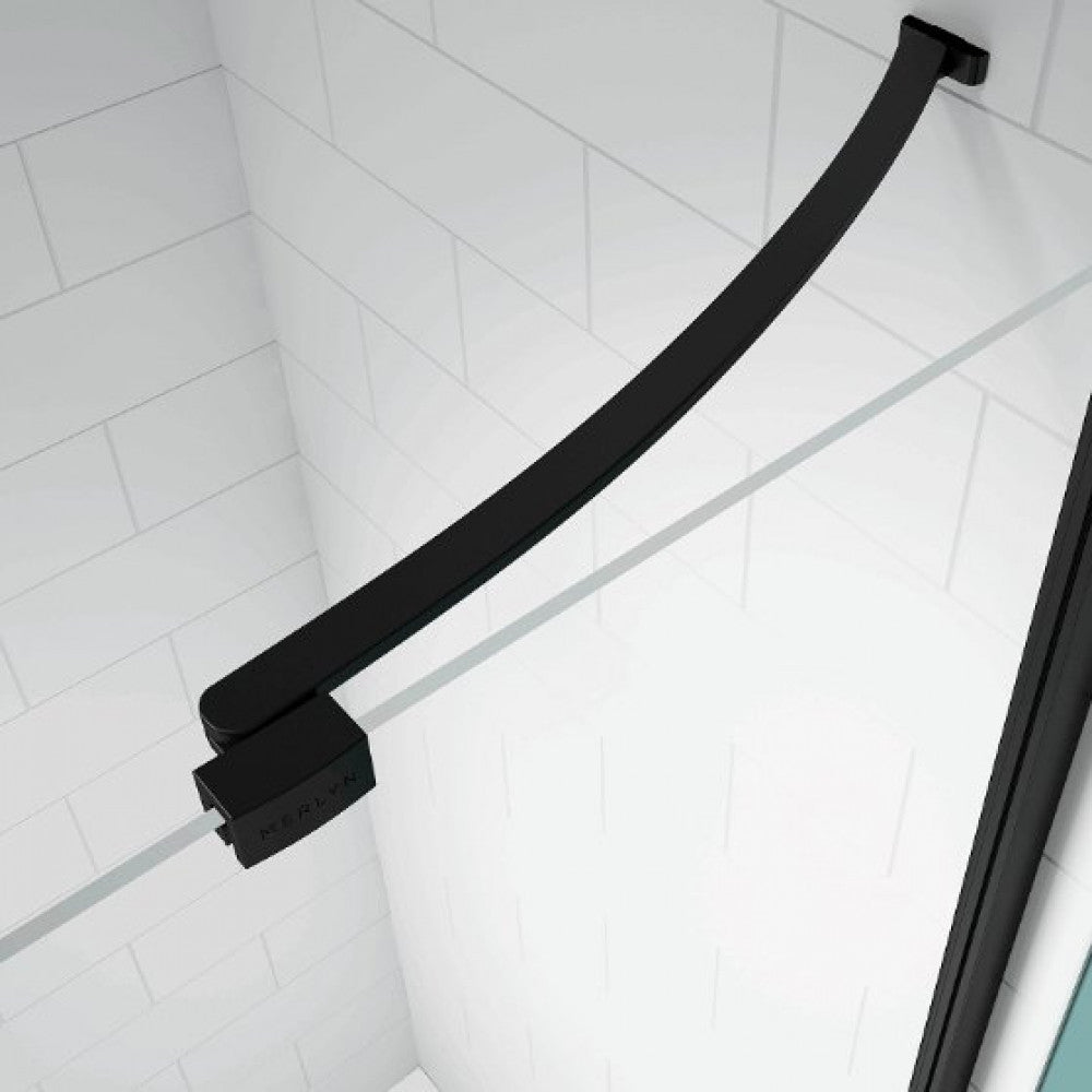 Merlyn Ionic Essence Frameless Black Hinge & Inline Door Hinges
