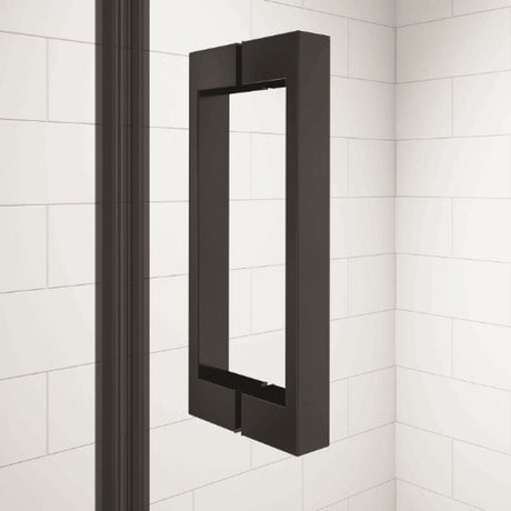 Merlyn Ionic Essence Frameless Black Hinge & Inline Door handle