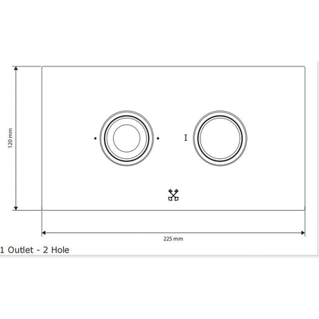 Cudore Concealed One Outlet Shower Valve with Horizontal Brushed Brass Plate