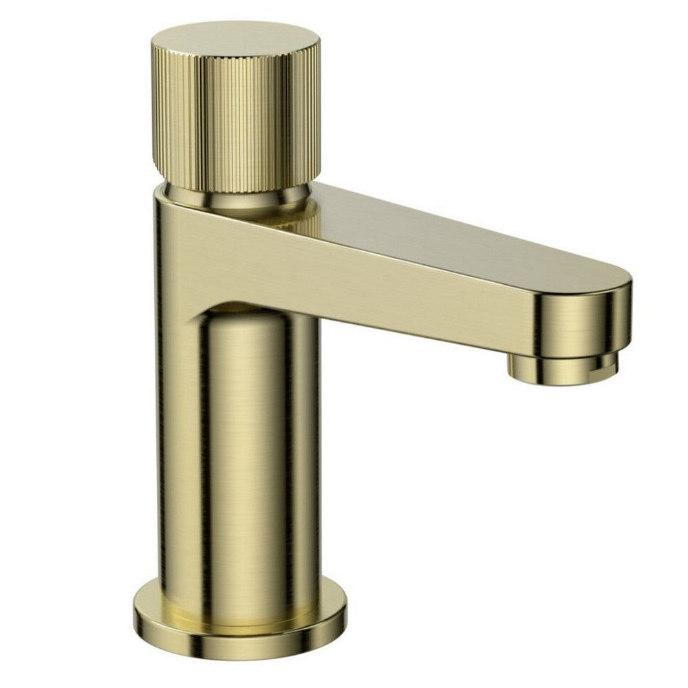 Scudo Koko Mini Mono Basin Mixer in Brushed Brass
