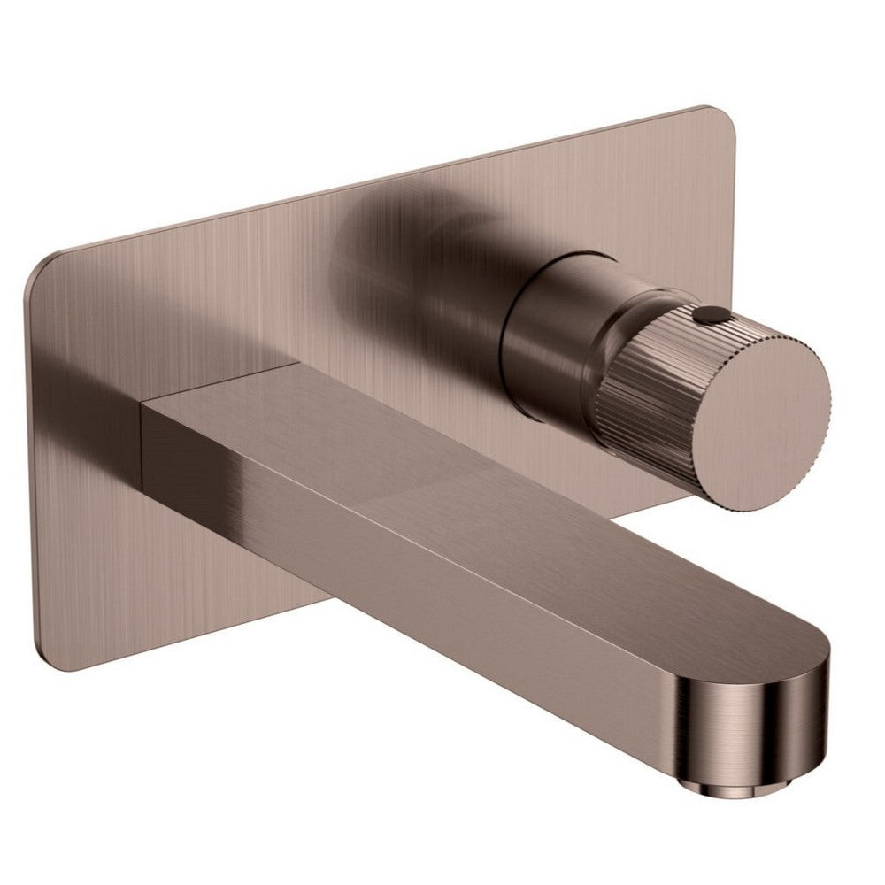 Scudo Koko Wall Mounted Basin Mixer in Brushed Bronze