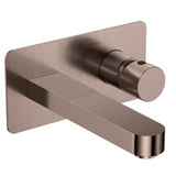 Scudo Koko Wall Mounted Basin Mixer in Brushed Bronze