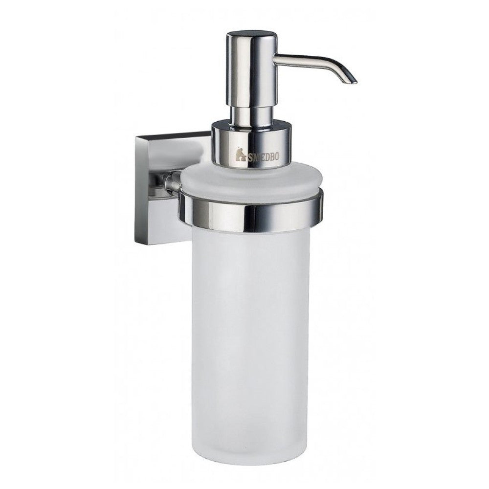 Smedbo House Holder with Glass Soap Dispenser Polished Chrome