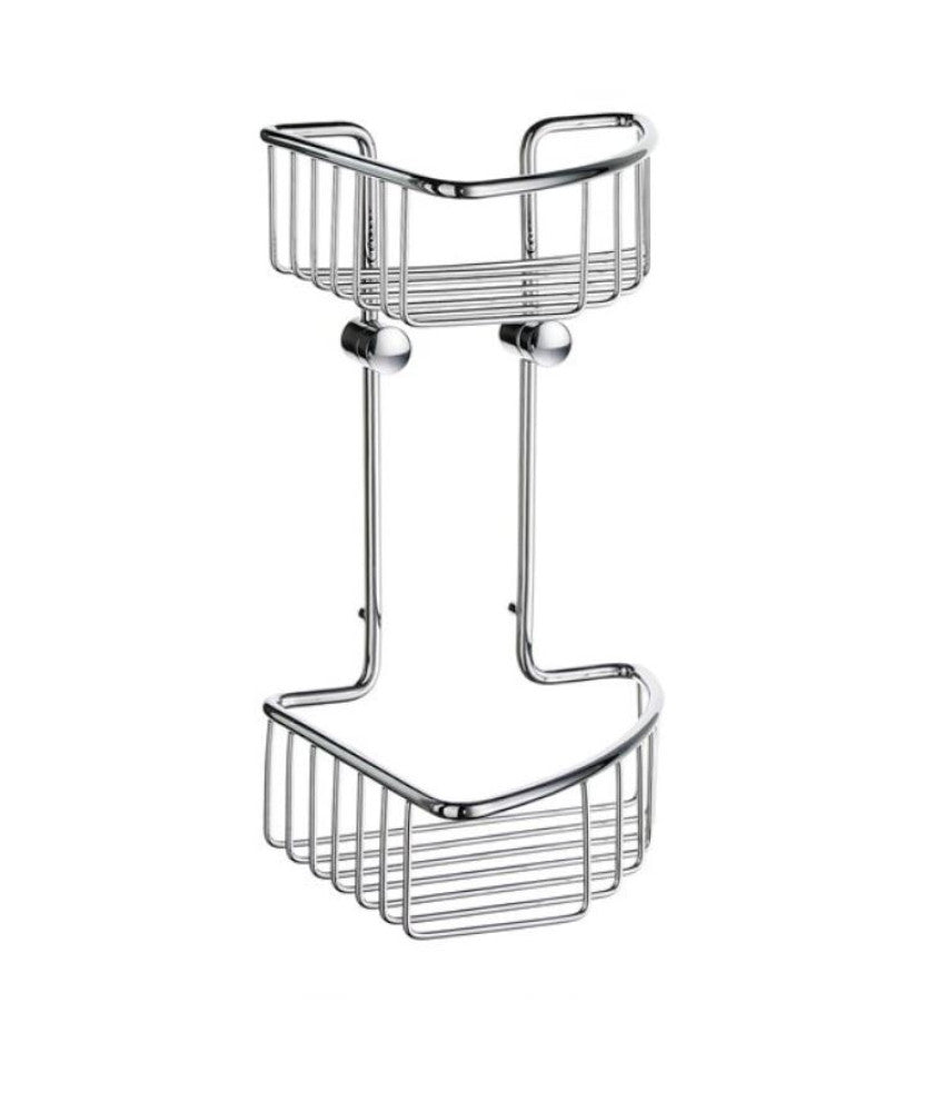 Smedbo Sideline Double Corner Soap Basket Polished Chrome 